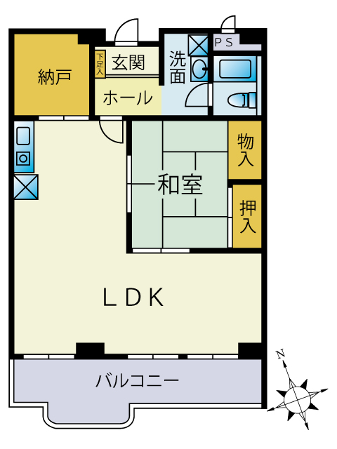 ウォークインクローゼット(納戸部屋)付。現況を優先いたします。